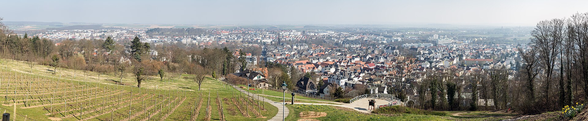 Stadtpanorama von Bad Nauheim vom Johannisberg